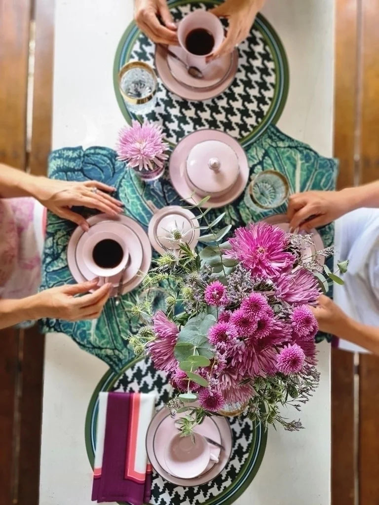 JOGO AMERICANO FOLHA DE TECIDO IMPERMEÁVEL - ESTAMPA VERDE LA VIDA