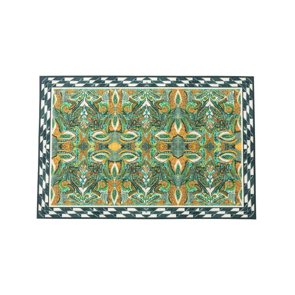 JOGO AMERICANO RETANGULAR DE TECIDO IMPERMEÁVEL - ESTAMPA TRIGO CAMPO