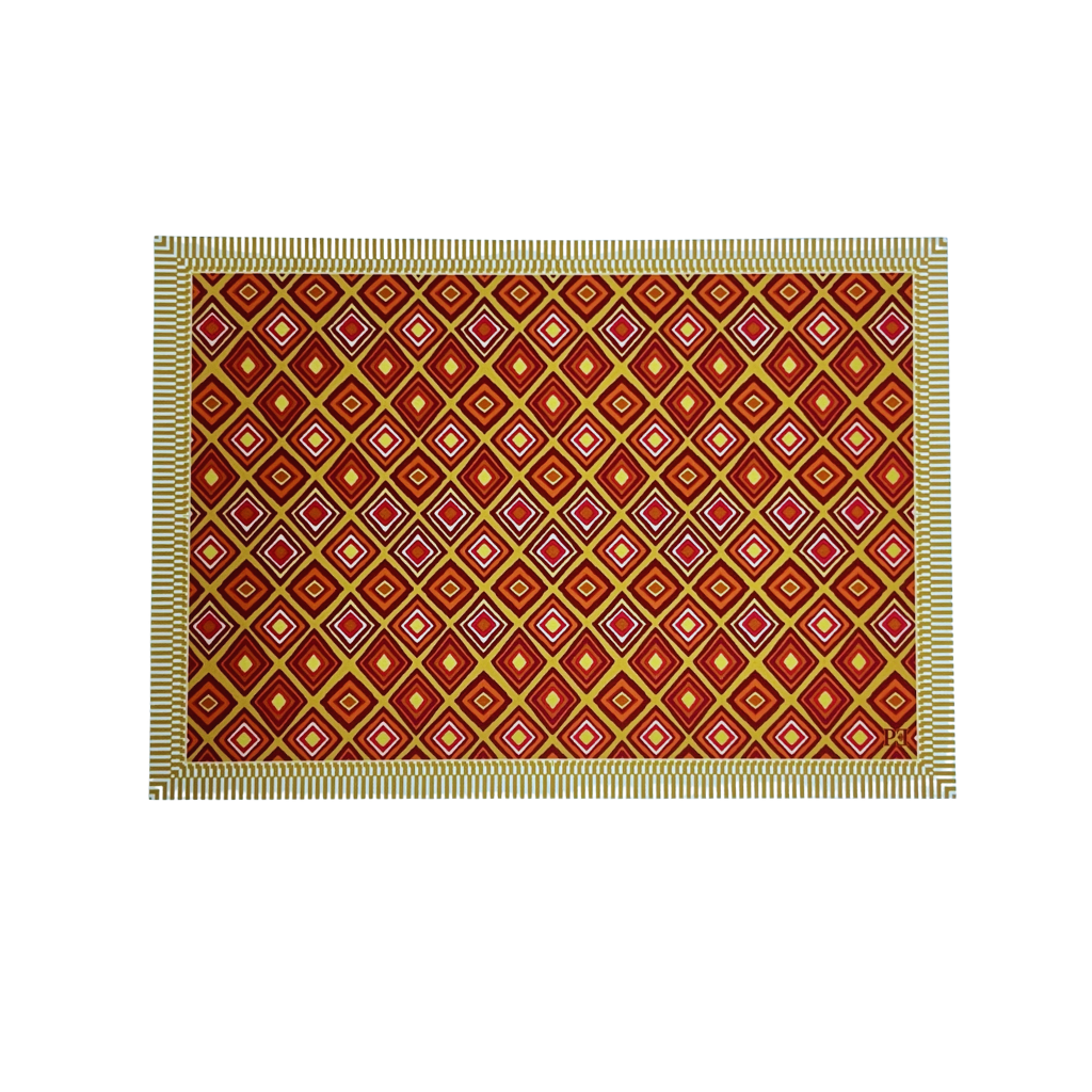 JOGO AMERICANO RETANGULAR DE TECIDO IMPERMEÁVEL - ESTAMPA GEOMÉTRICA PARAÍSO