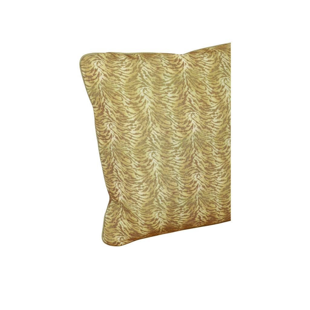 ALMOFADA DOURADA ESTAMPA ZEBRA 42X42