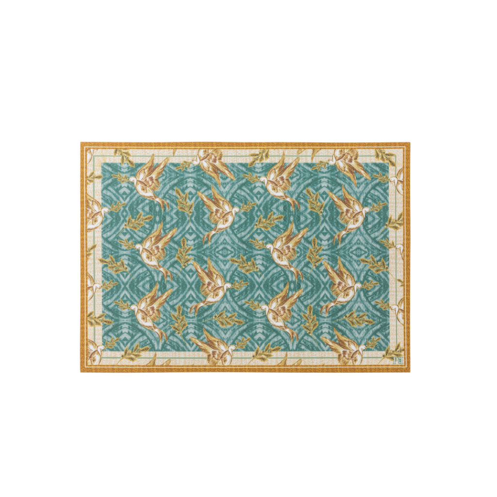 JOGO AMERICANO RETANGULAR DE TECIDO IMPERMEÁVEL - ESTAMPA LIBERTY ESPÍRITO SANTO CUENTO