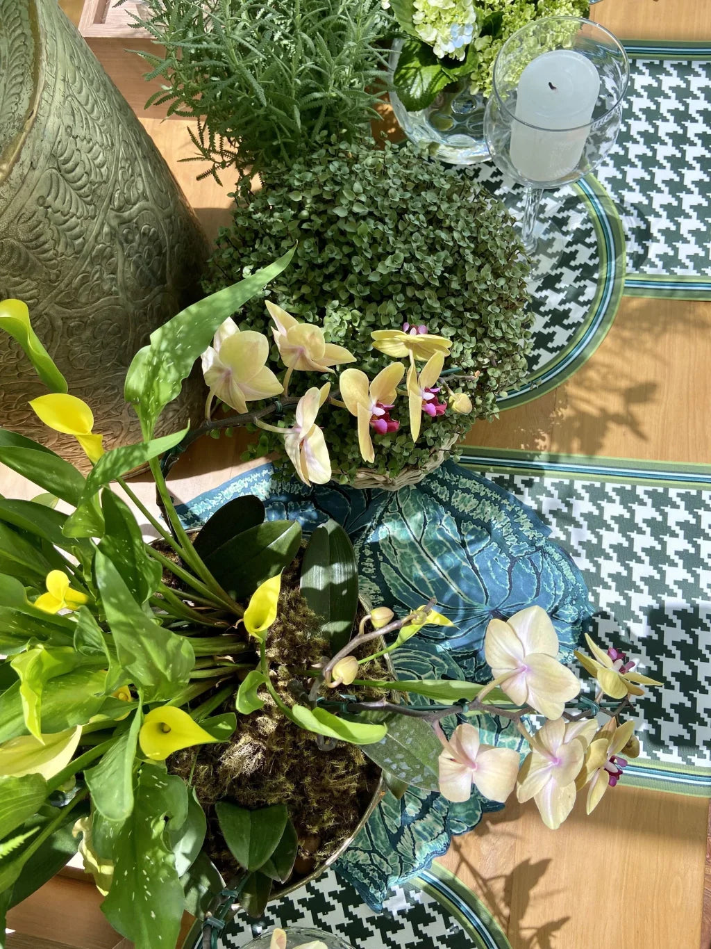 JOGO AMERICANO FOLHA DE TECIDO IMPERMEÁVEL - ESTAMPA VERDE LA VIDA