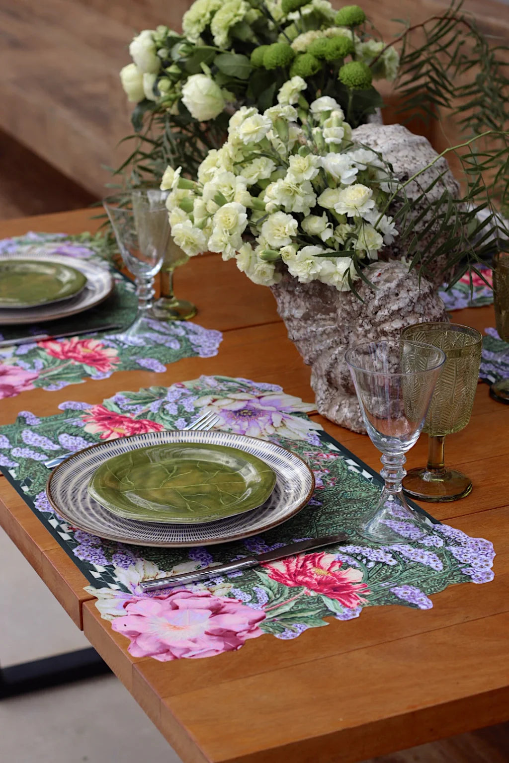 JOGO AMERICANO RETANGULAR DE TECIDO IMPERMEÁVEL - ESTAMPA LISA CAMPO