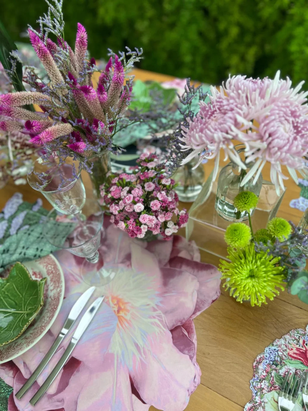 JOGO AMERICANO FLOR CAMPO DE TECIDO IMPERMEÁVEL - ESTAMPA ROSA VINTAGE