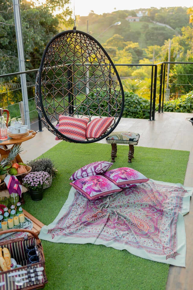 MANTEL ALMA - ESTAMPA CASHMERE VERDE MENTA