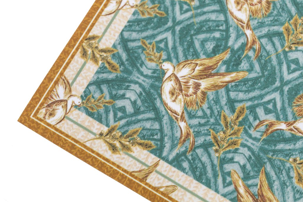 JOGO AMERICANO RETANGULAR DE TECIDO IMPERMEÁVEL - ESTAMPA LIBERTY ESPÍRITO SANTO CUENTO