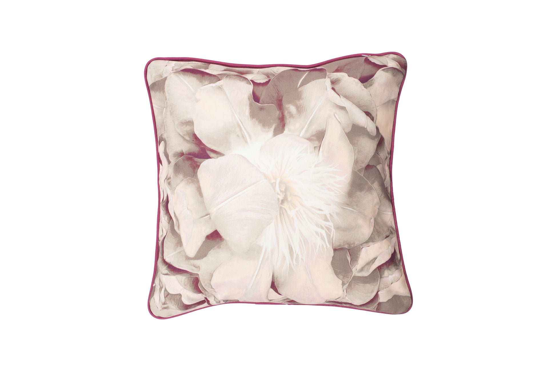 ALMOFADA CINZA ESTAMPA FLOR VIDA 42X42 