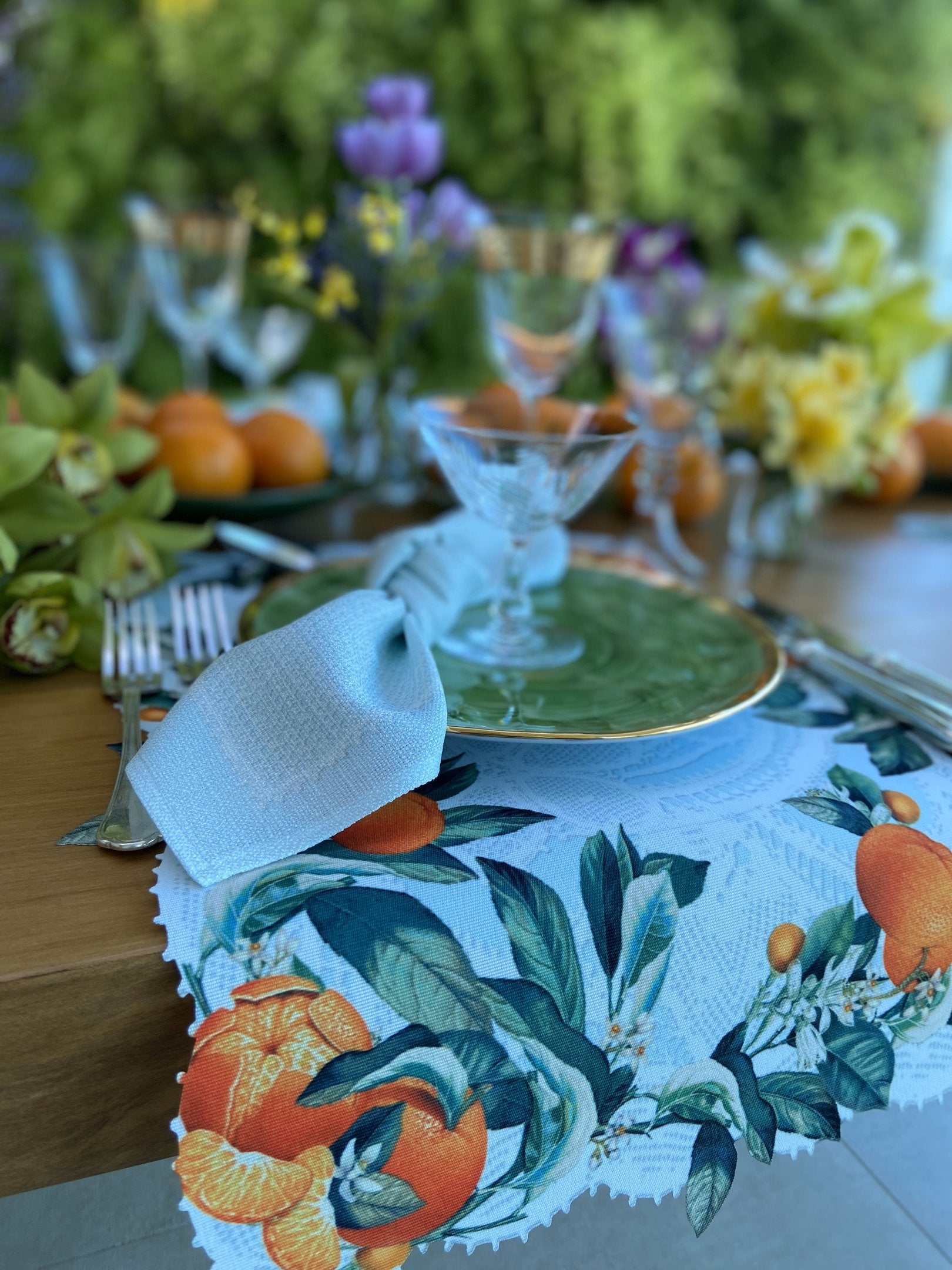 GUARDANAPO DE TECIDO EM LINHO AZUL COM TOQUE MACIO - FAMÍLIA EL MAR