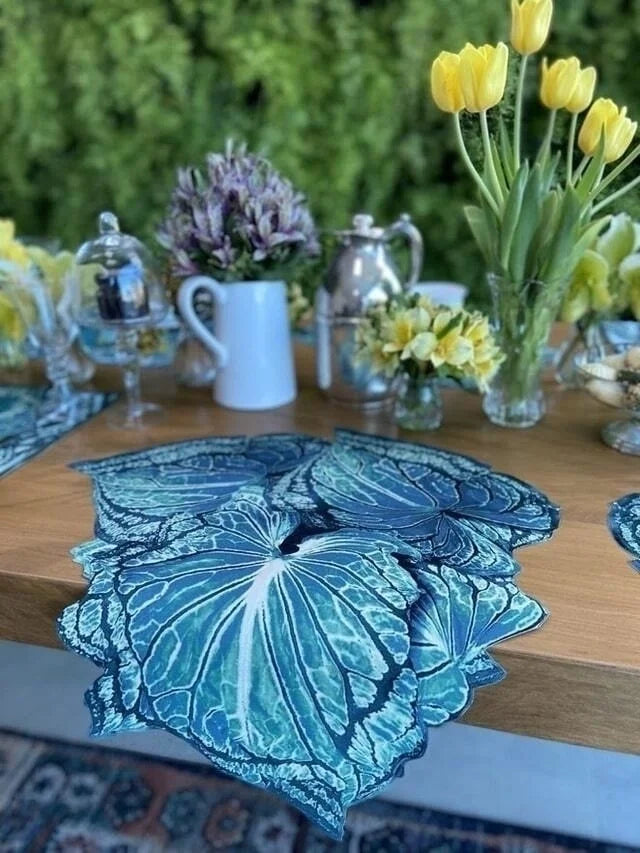 JOGO AMERICANO FOLHA DE TECIDO IMPERMEÁVEL - ESTAMPA VERDE LA VIDA