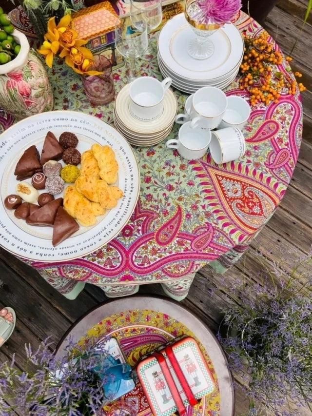 MANTEL ALMA - ESTAMPA CASHMERE VERDE MENTA