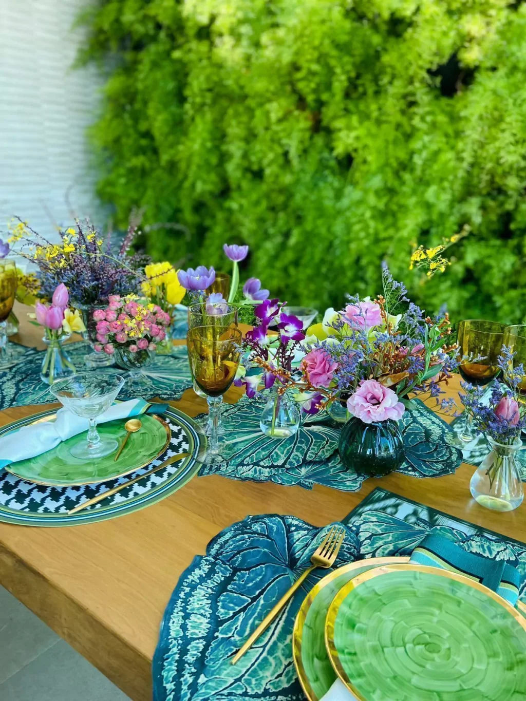 JOGO AMERICANO FOLHA DE TECIDO IMPERMEÁVEL - ESTAMPA VERDE LA VIDA