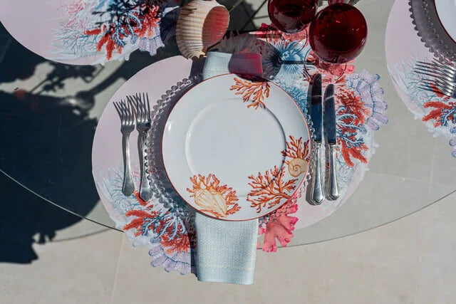 GUARDANAPO DE TECIDO EM LINHO AZUL COM TOQUE MACIO - FAMÍLIA EL MAR