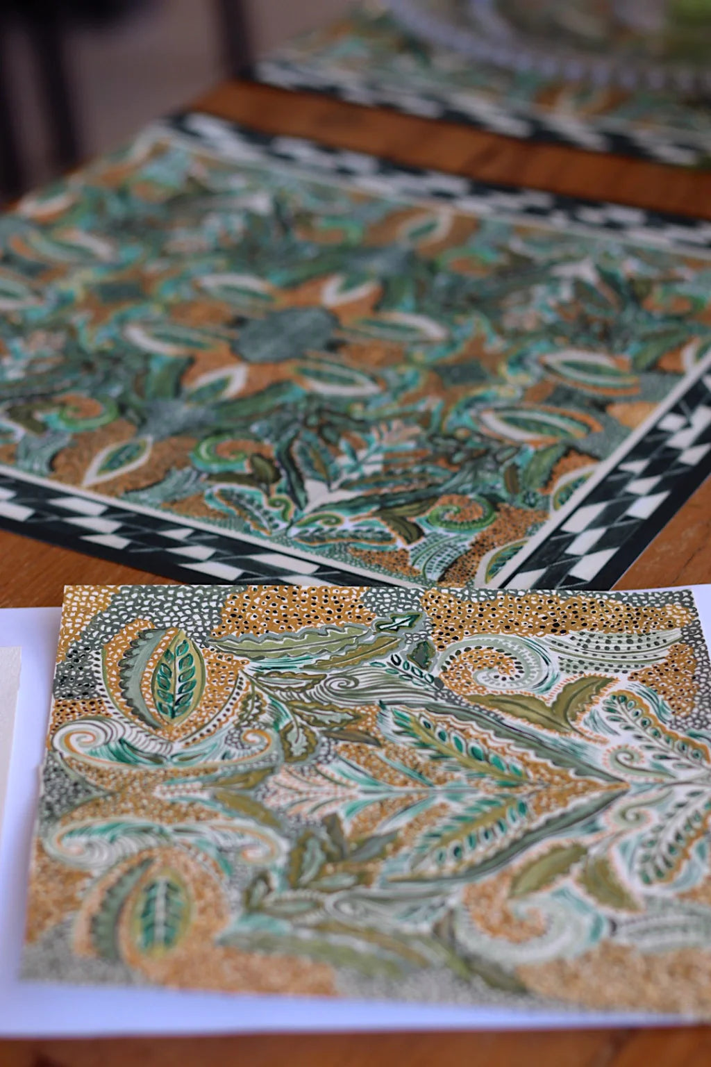 JOGO AMERICANO RETANGULAR DE TECIDO IMPERMEÁVEL - ESTAMPA TRIGO CAMPO