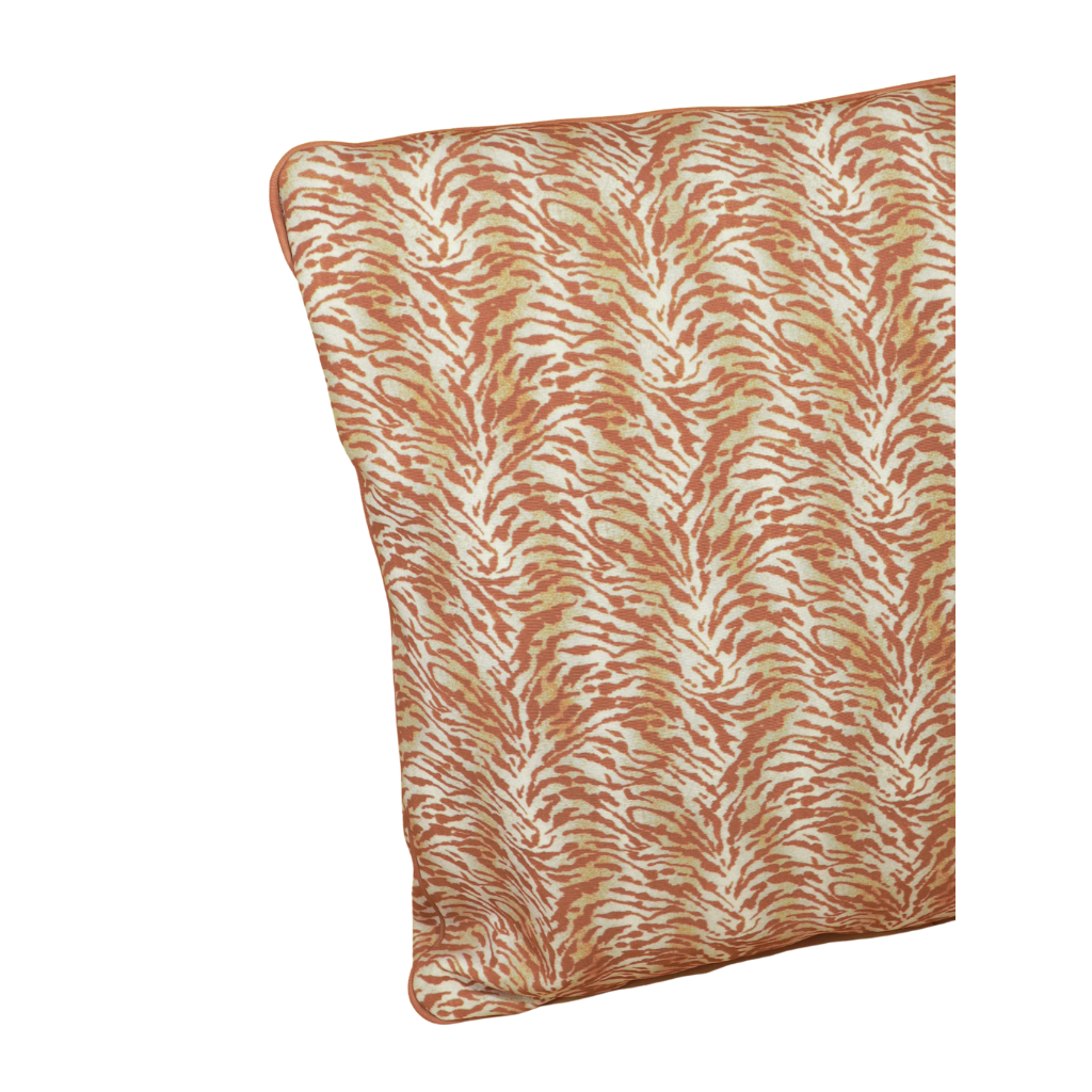 ALMOFADA LARANJA ESTAMPA ZEBRA 42X42