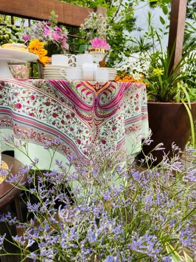 MANTEL ALMA - ESTAMPA CASHMERE VERDE MENTA