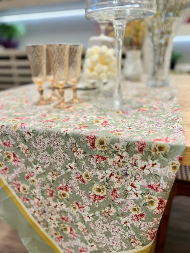 MANTEL ALMA - ESTAMPA LIBERTY FLORAL VERDE 