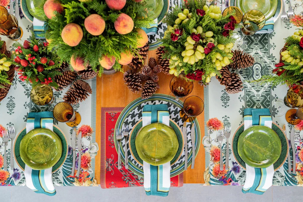 JOGO AMERICANO RETANGULAR DE TECIDO IMPERMEÁVEL - ESTAMPA PONTO CRUZ VERMELHA LA GLORIA