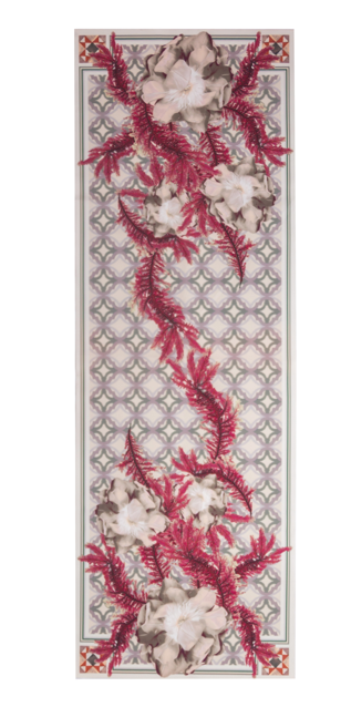 CAMINHO DE MESA MARROQUINO DE TECIDO IMPERMEÁVEL - ESTAMPA ABSTRATA FAMÍLIA EL COMIENZO