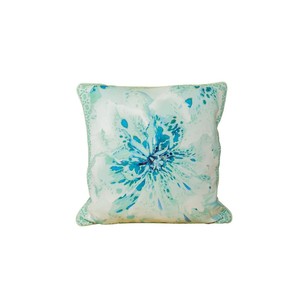 ALMOFADA ESTAMPA ORQUÍDEA AZUL 42X42