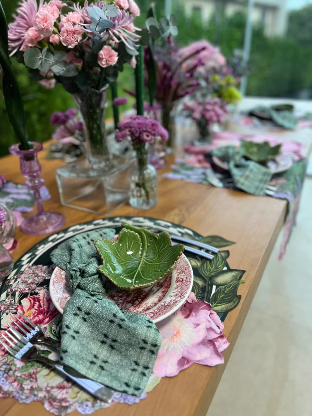 GUARDANAPO DE TECIDO EM LINHO VERDE COM TOQUE MACIO - FAMÍLIA EL CAMPO