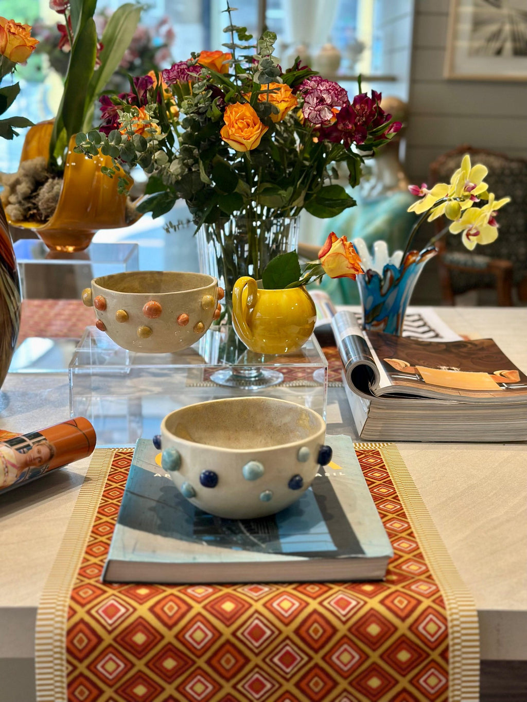 JOGO AMERICANO RETANGULAR DE TECIDO IMPERMEÁVEL - ESTAMPA GEOMÉTRICA PARAÍSO