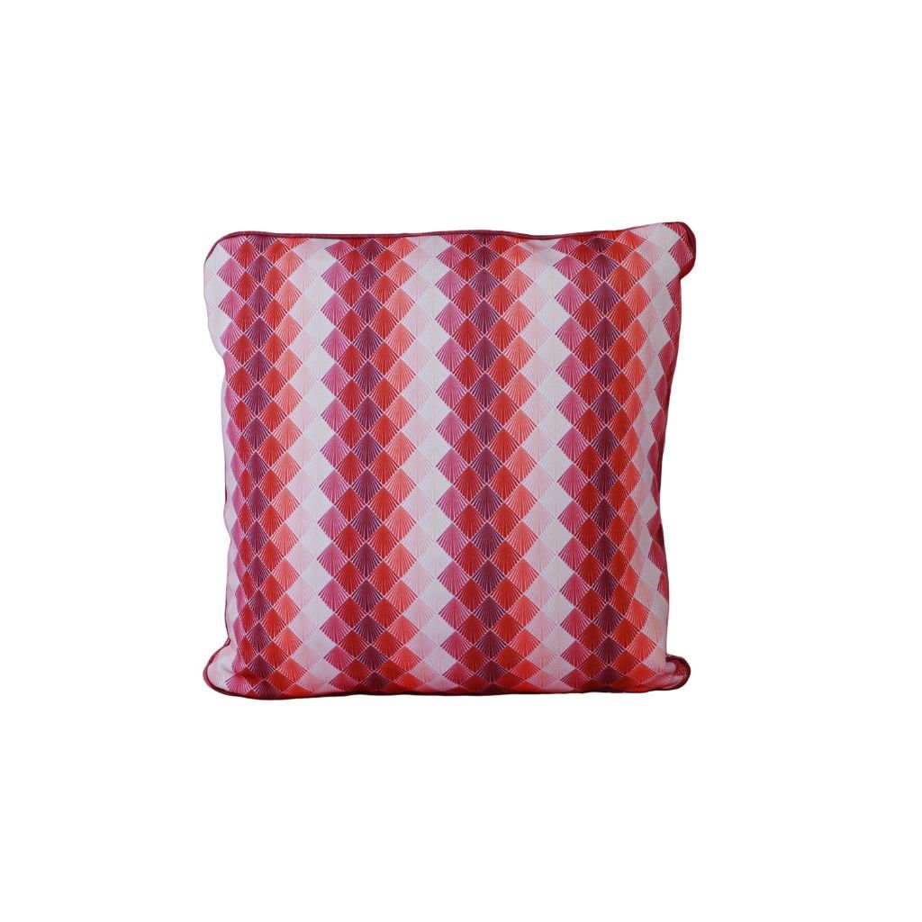 ALMOFADA VERMELHA ESTAMPA ORIENTAL 42X42