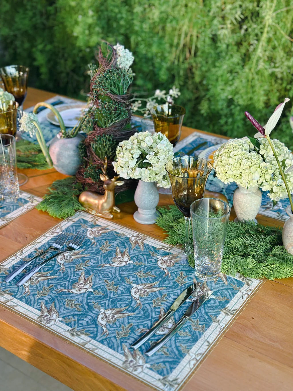 JOGO AMERICANO RETANGULAR DE TECIDO IMPERMEÁVEL - ESTAMPA LIBERTY ESPÍRITO SANTO CUENTO