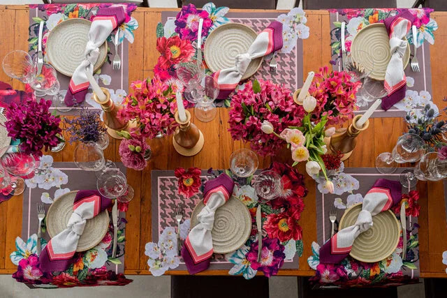 GUARDANAPO DE TECIDO EM LINHO PINK COM TOQUE MACIO - FAMÍLIA LA VIDA