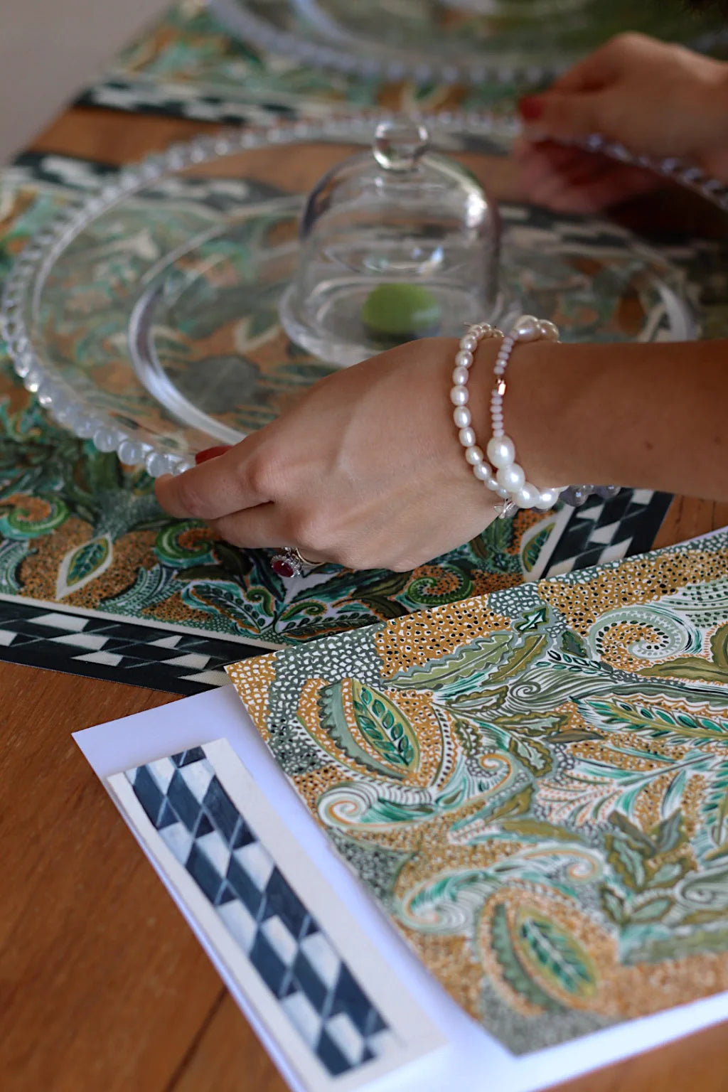 JOGO AMERICANO RETANGULAR DE TECIDO IMPERMEÁVEL - ESTAMPA TRIGO CAMPO