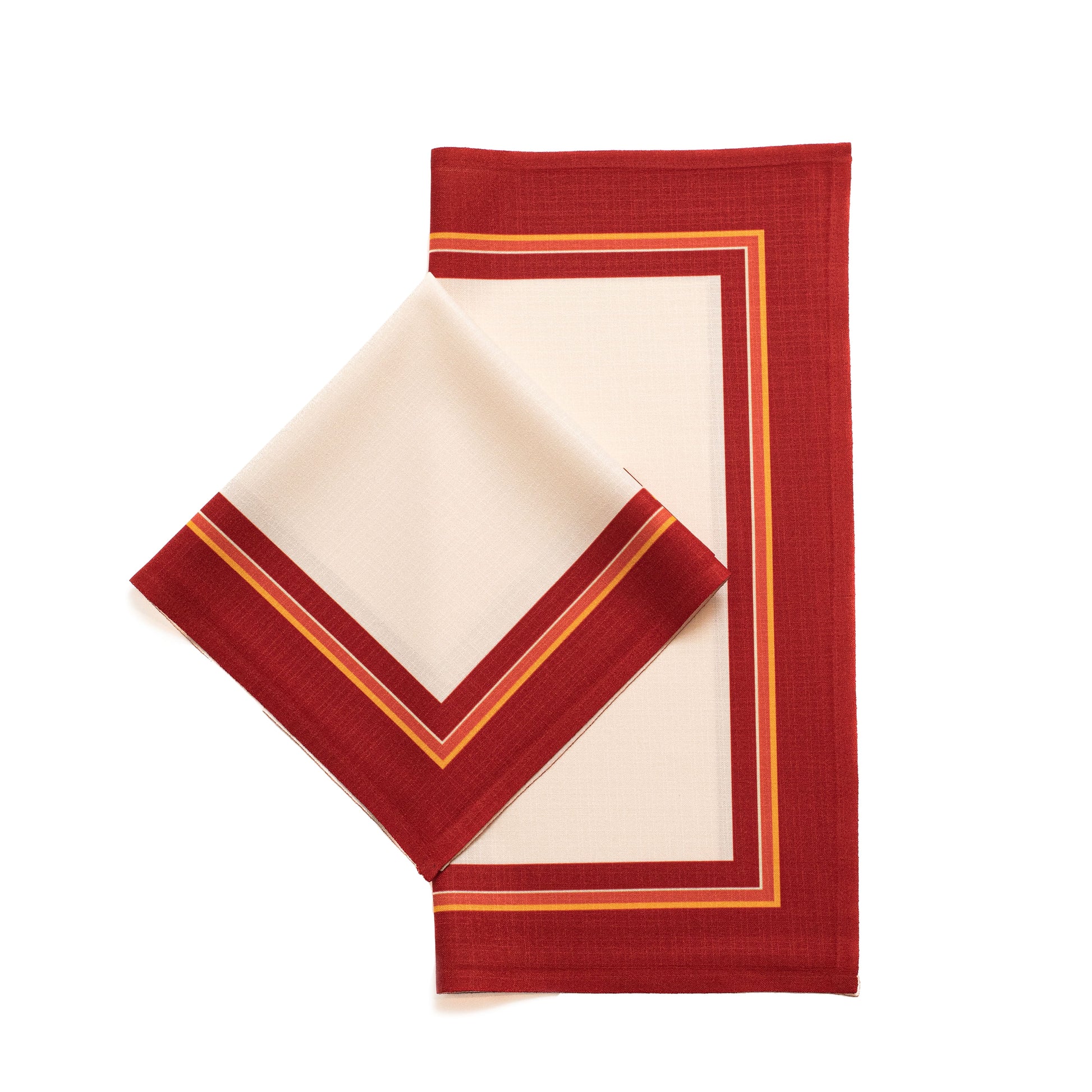 GUARDANAPO DE TECIDO EM LINHO VERMELHO COM TOQUE MACIO - FAMÍLIA LA GLORIA