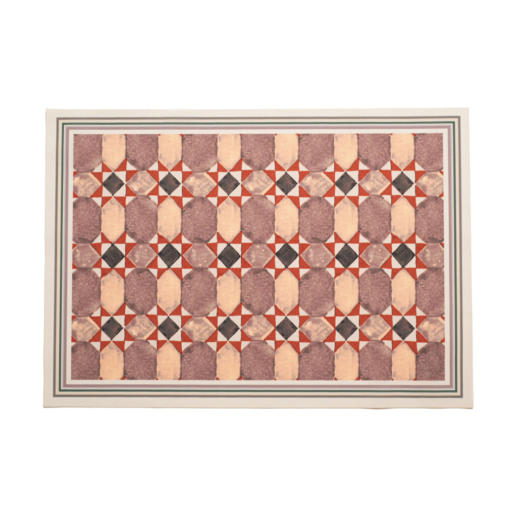 JOGO AMERICANO RETANGULAR DE TECIDO IMPERMEÁVEL - ESTAMPA GEOMÉTRICA ABSTRATA