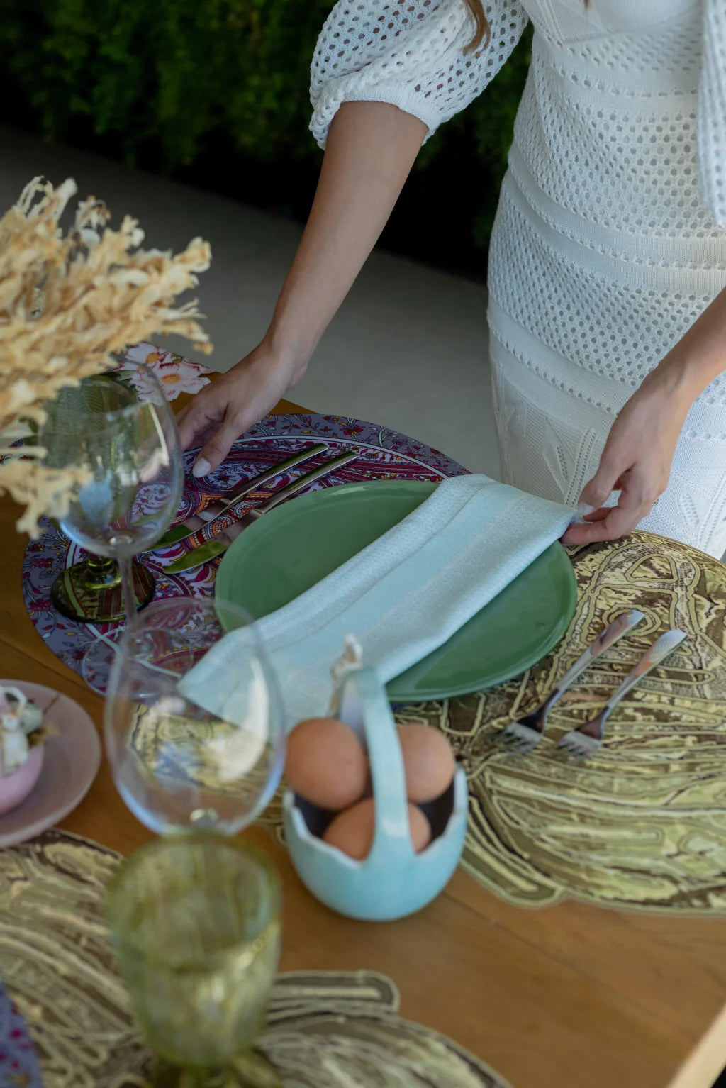 JOGO AMERICANO BORBOLETA DE TECIDO IMPERMEÁVEL - ESTAMPA DOURADA