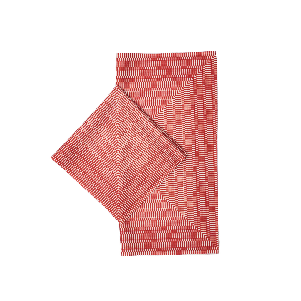 GUARDANAPO DE TECIDO EM LINHO VERMELHO COM TOQUE MACIO - FAMÍLIA LA PAZ