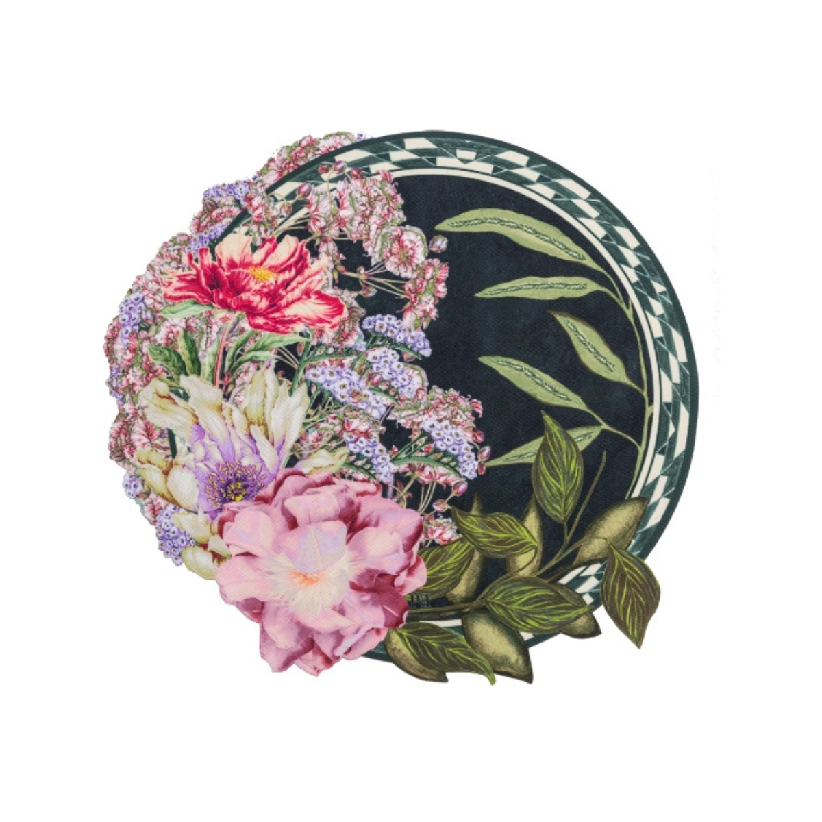 JOGO AMERICANO REDONDO DE TECIDO IMPERMEÁVEL - ESTAMPA LISA CAMPO