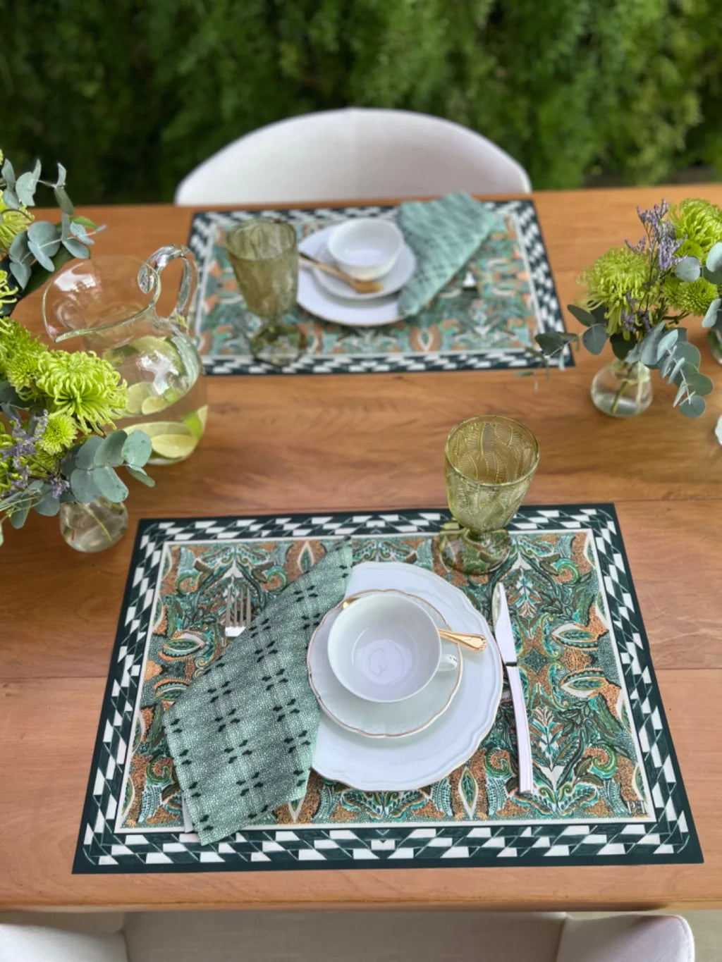 JOGO AMERICANO RETANGULAR DE TECIDO IMPERMEÁVEL - ESTAMPA TRIGO CAMPO