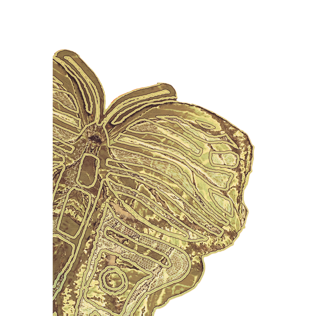 JOGO AMERICANO BORBOLETA DE TECIDO IMPERMEÁVEL - ESTAMPA DOURADA