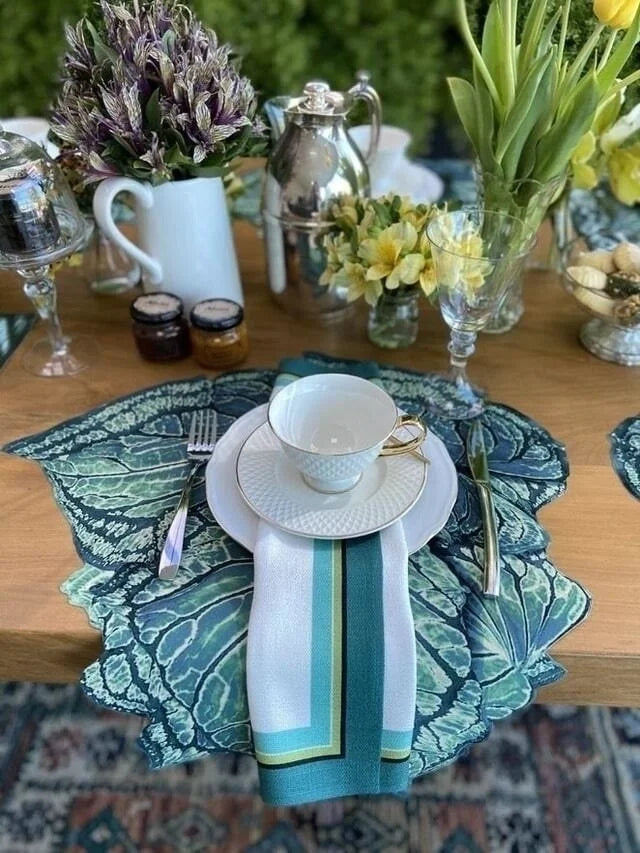 JOGO AMERICANO FOLHA DE TECIDO IMPERMEÁVEL - ESTAMPA VERDE LA VIDA