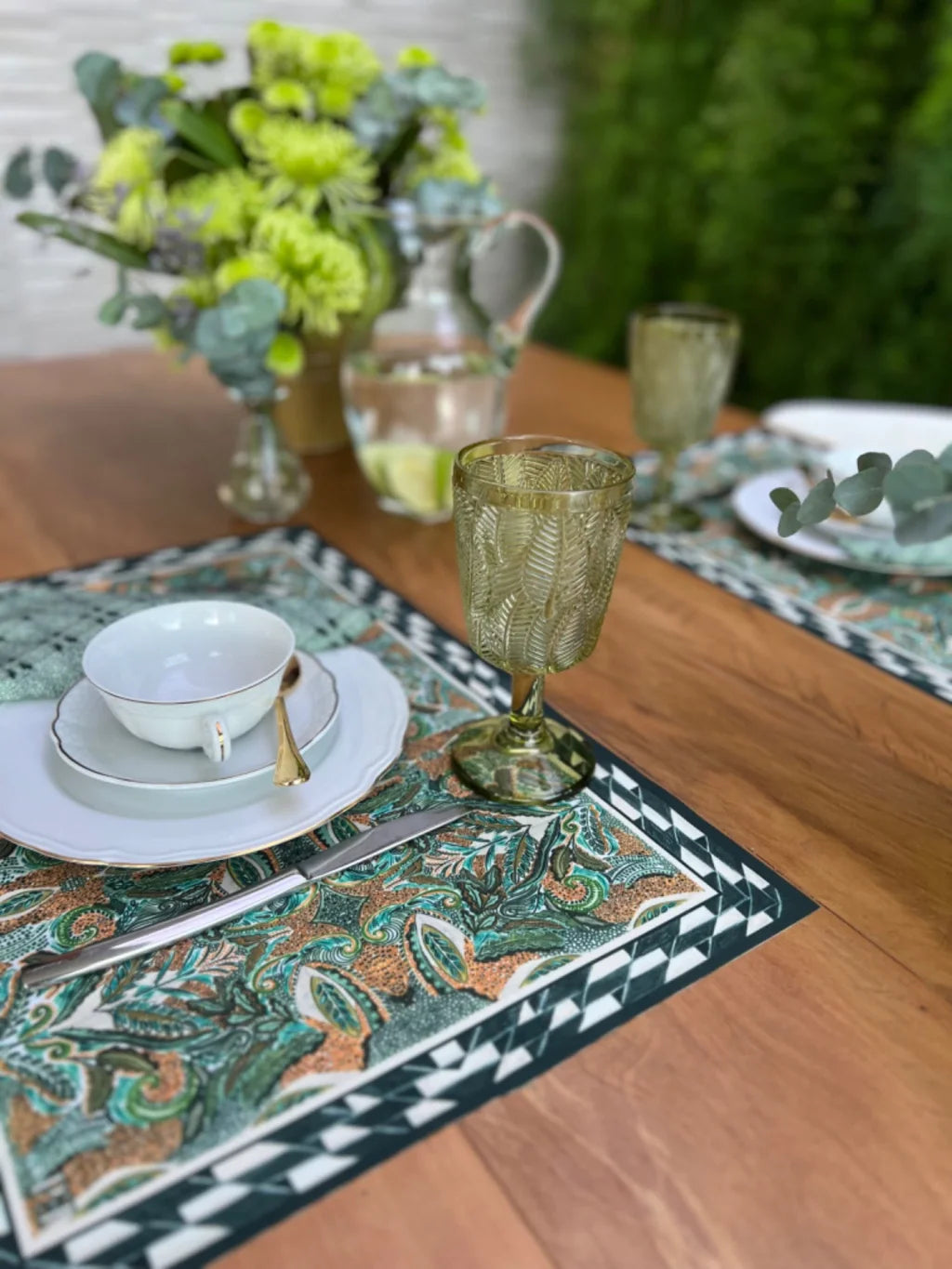 JOGO AMERICANO RETANGULAR DE TECIDO IMPERMEÁVEL - ESTAMPA TRIGO CAMPO