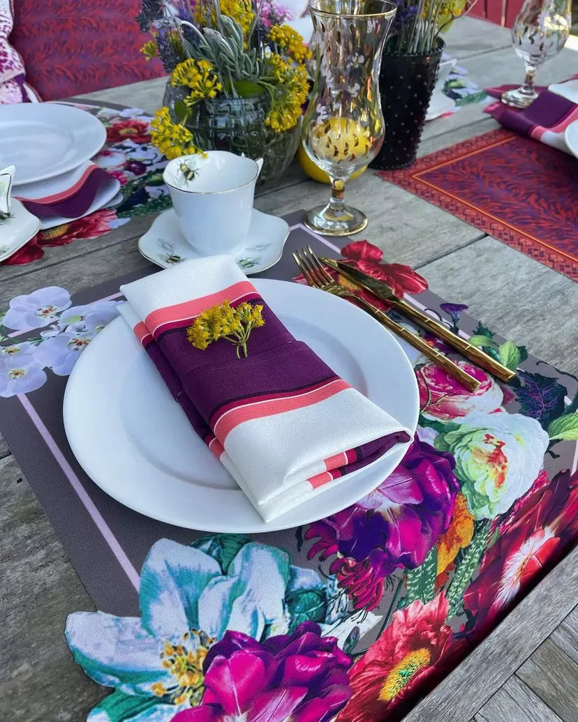 JOGO AMERICANO RETANGULAR DE TECIDO IMPERMEÁVEL - ESTAMPA LISA VIDA