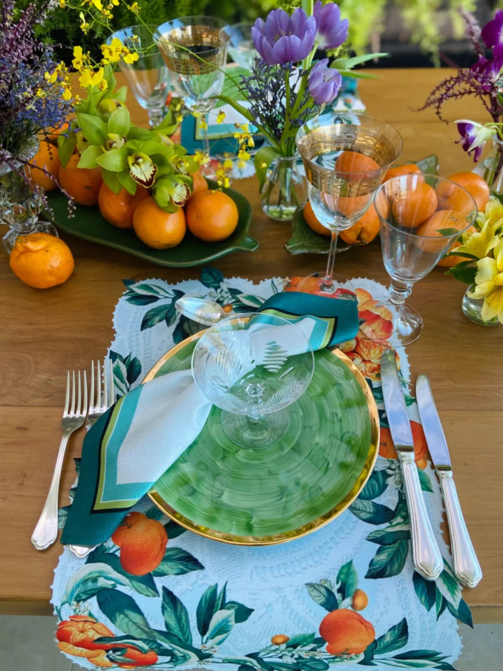 JOGO AMERICANO RETANGULAR DE TECIDO IMPERMEÁVEL - ESTAMPA RENDA RENASCENÇA