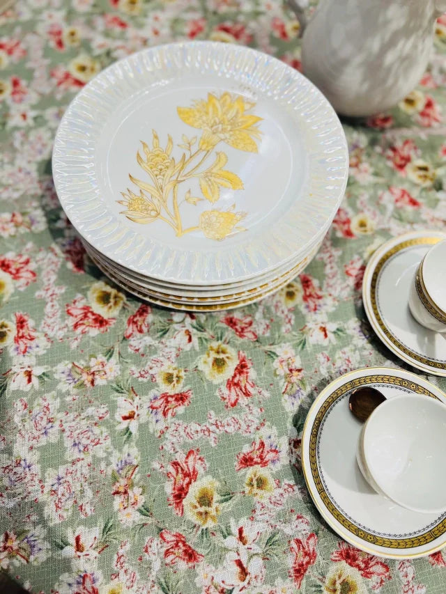 MANTEL ALMA - ESTAMPA LIBERTY FLORAL VERDE 