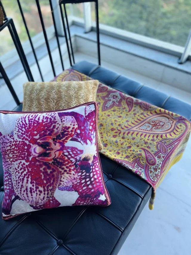 MANTEL ALMA - ESTAMPA CASHMERE AÇAFRÃO