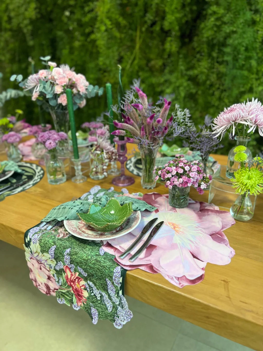 JOGO AMERICANO FLOR CAMPO DE TECIDO IMPERMEÁVEL - ESTAMPA ROSA VINTAGE