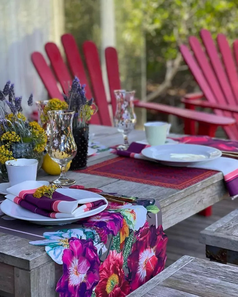 JOGO AMERICANO RETANGULAR DE TECIDO IMPERMEÁVEL - ESTAMPA LISA VIDA