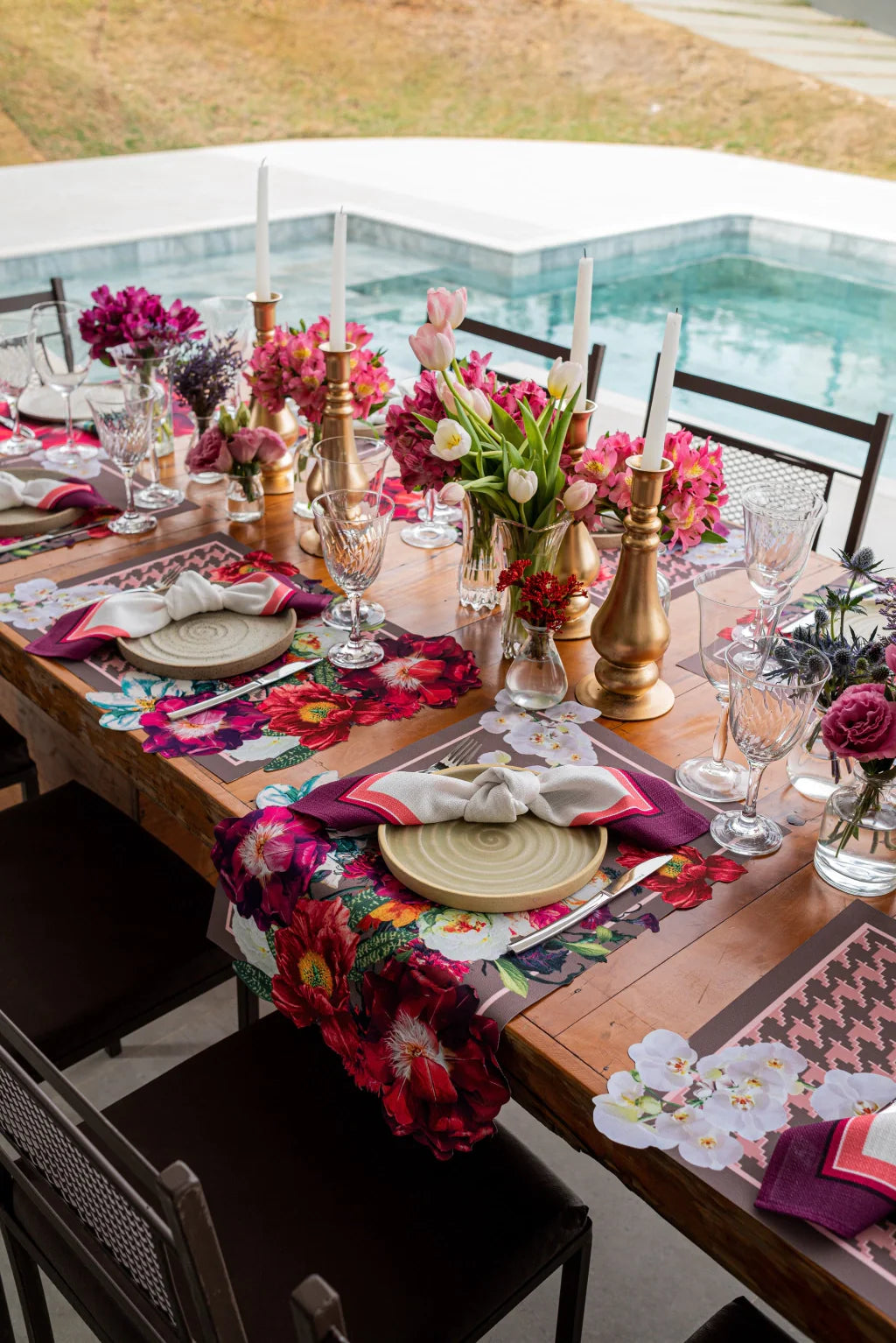 JOGO AMERICANO RETANGULAR DE TECIDO IMPERMEÁVEL - ESTAMPA LISA VIDA