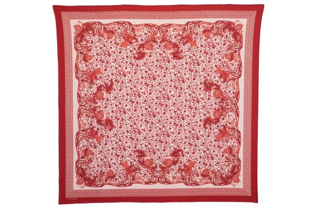 MANTEL ALMA - ESTAMPA LIBERTY ROMÃ VERMELHA