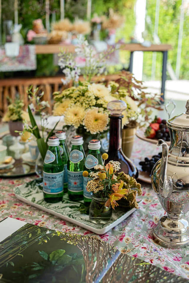 MANTEL ALMA - ESTAMPA LIBERTY FLORAL VERDE 