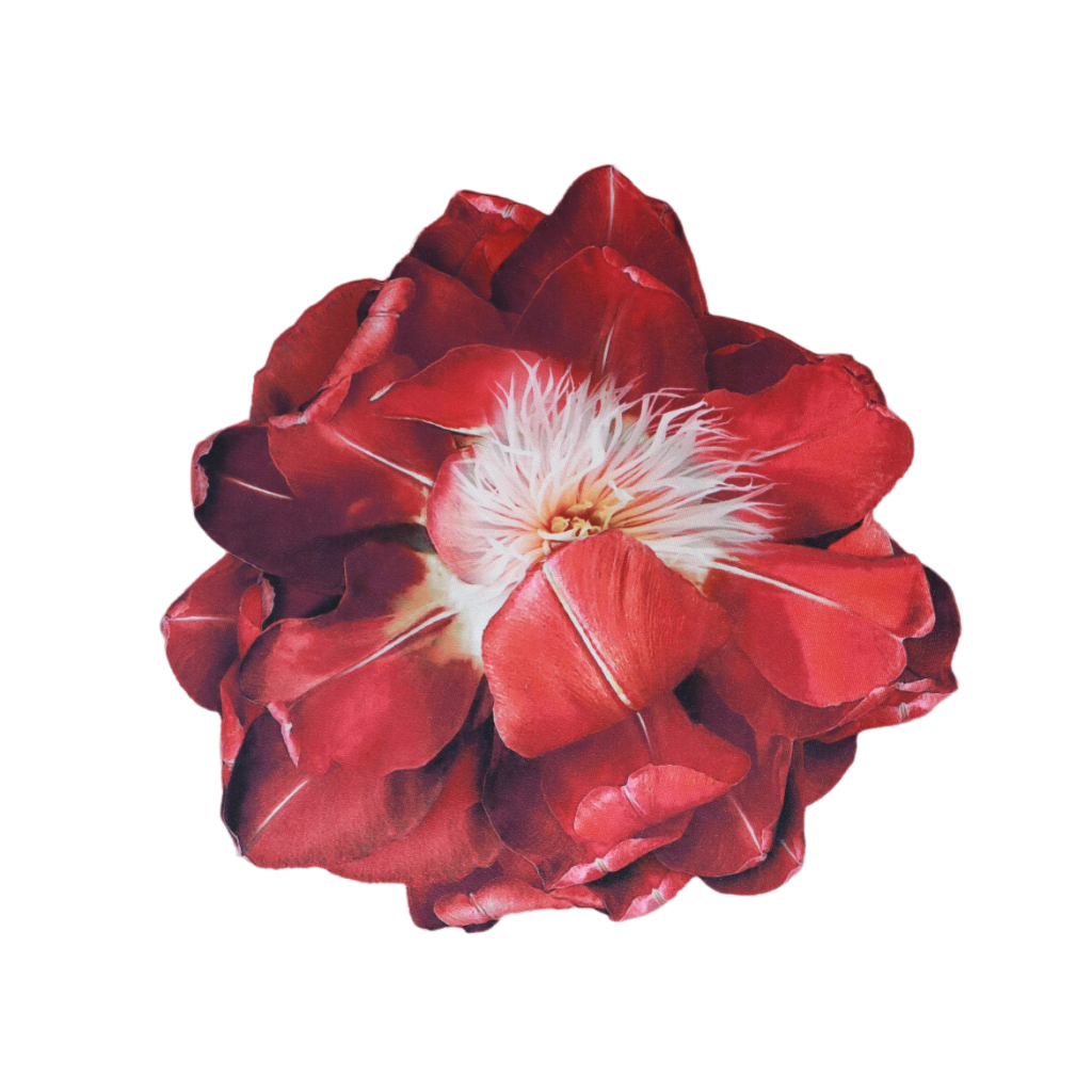 JOGO AMERICANO FLOR VIDA DE TECIDO IMPERMEÁVEL - ESTAMPA VERMELHA